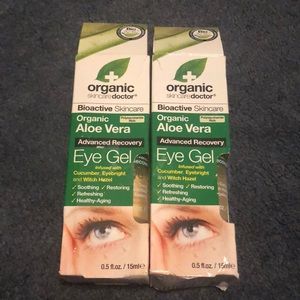 TWO Organic Aloe Vera Advanced Recovery Eye Gels.